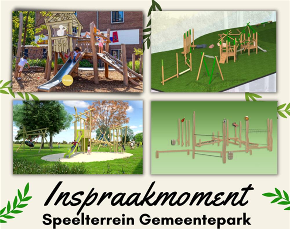 Kies jouw favoriete ontwerp voor het speelterrein in het Gemeentepark