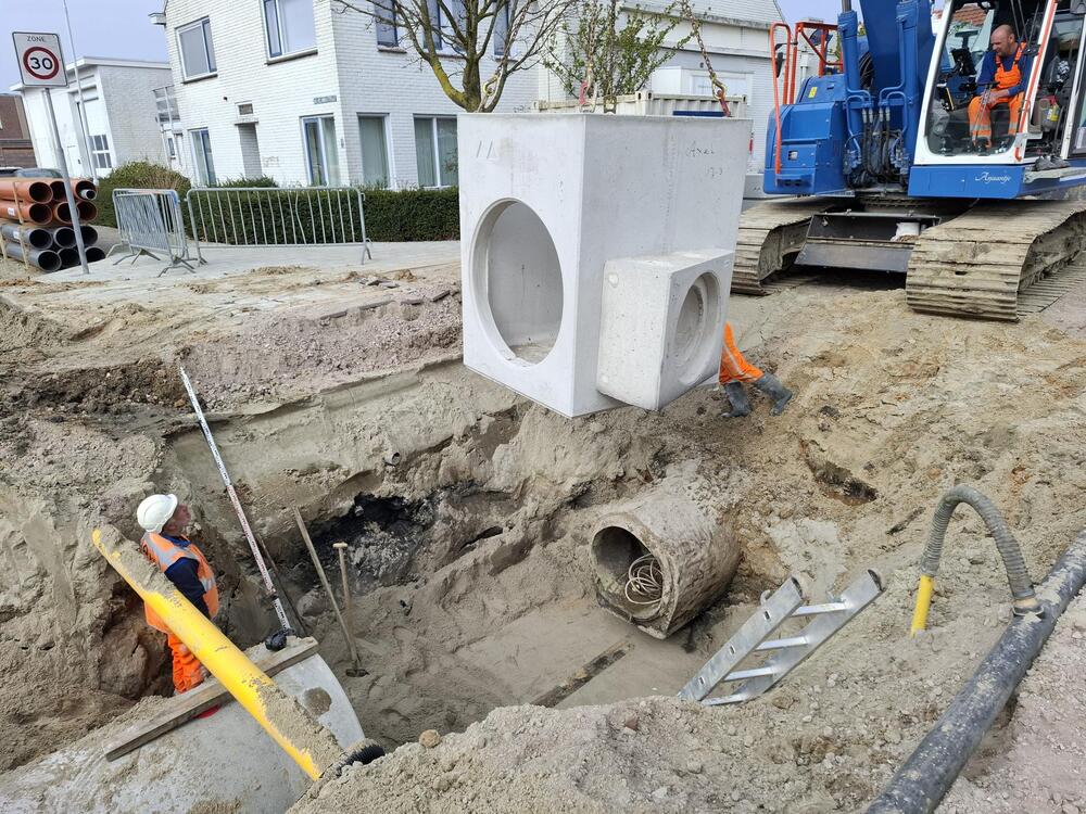 Rioolwerkzaamheden  omgeving Sint Maartenlaan Axel